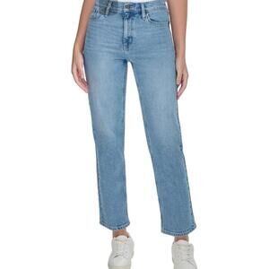 Calvin Klein Women High Rise Straight Leg Jean | Light Blue | Size-14. AZ